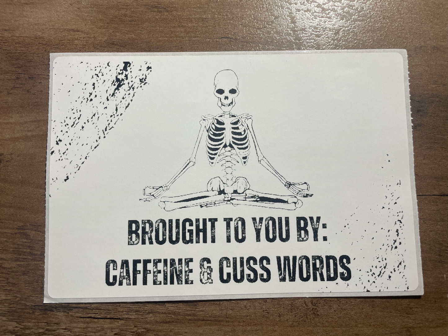 4x6 Caffeine & Cuss Words Thermal Sticker