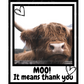 Moo Sticker