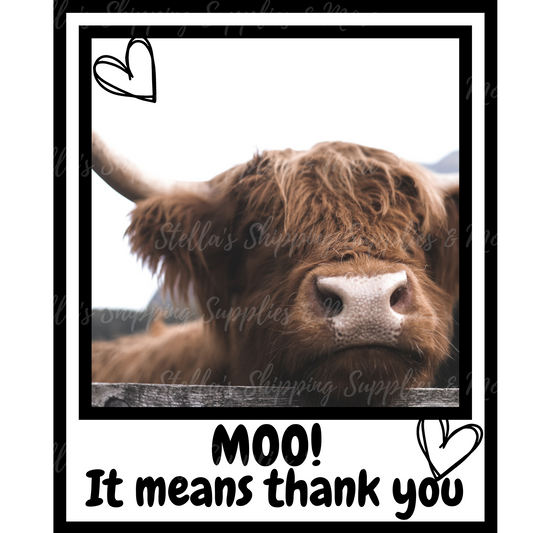 Moo Sticker