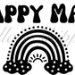 Boho Rainbow Happy Mail Thermal Stickers
