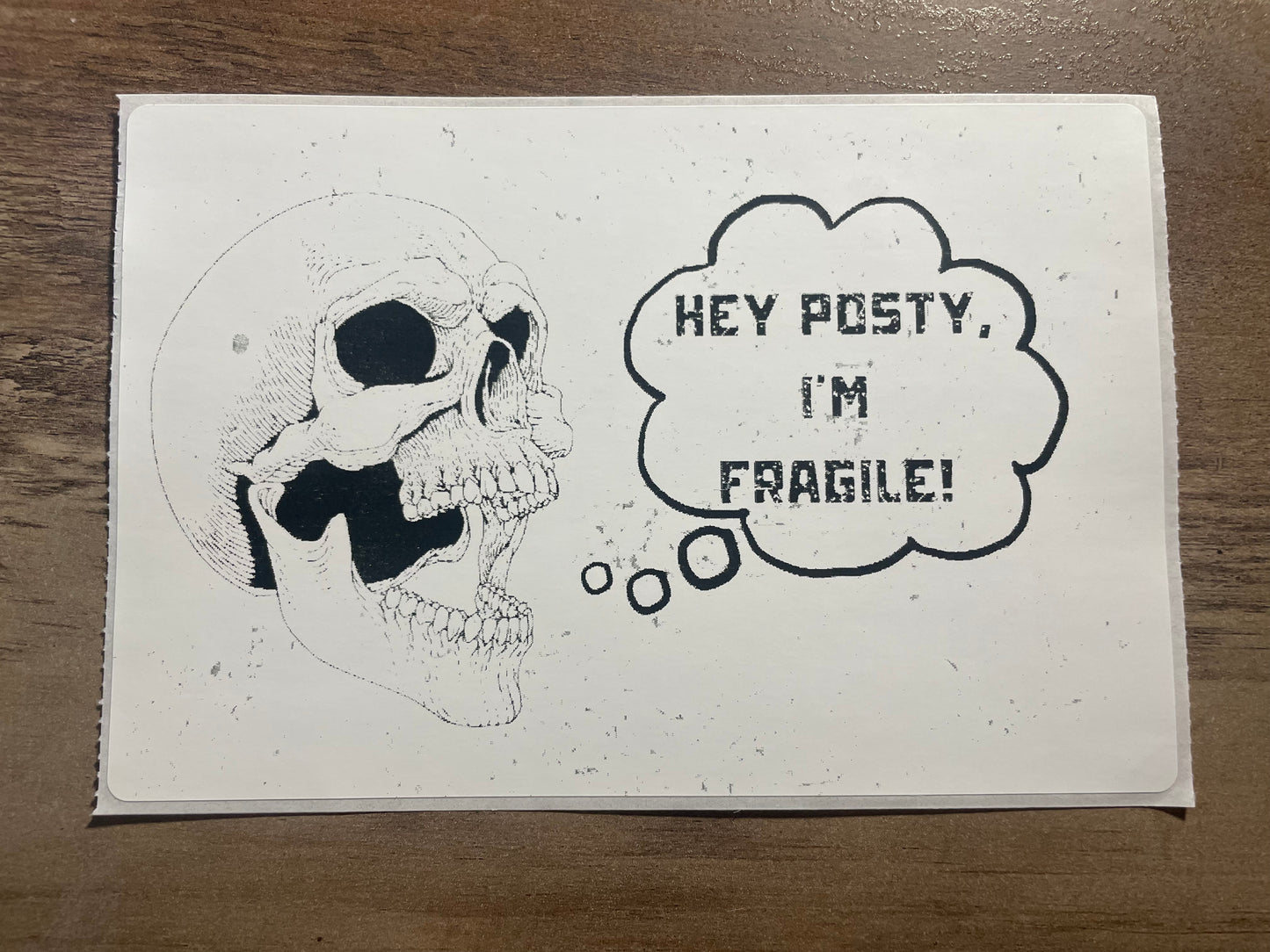 4x6 Hey POSTY Thermal Sticker