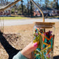 Custom Beer Glass W/ Lid & Straw