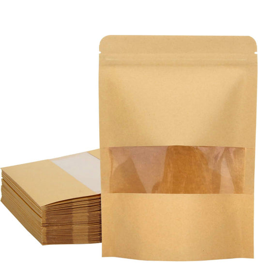 4.25x7.25 Kraft Resealable Bags