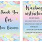 Tshirt Care Cards