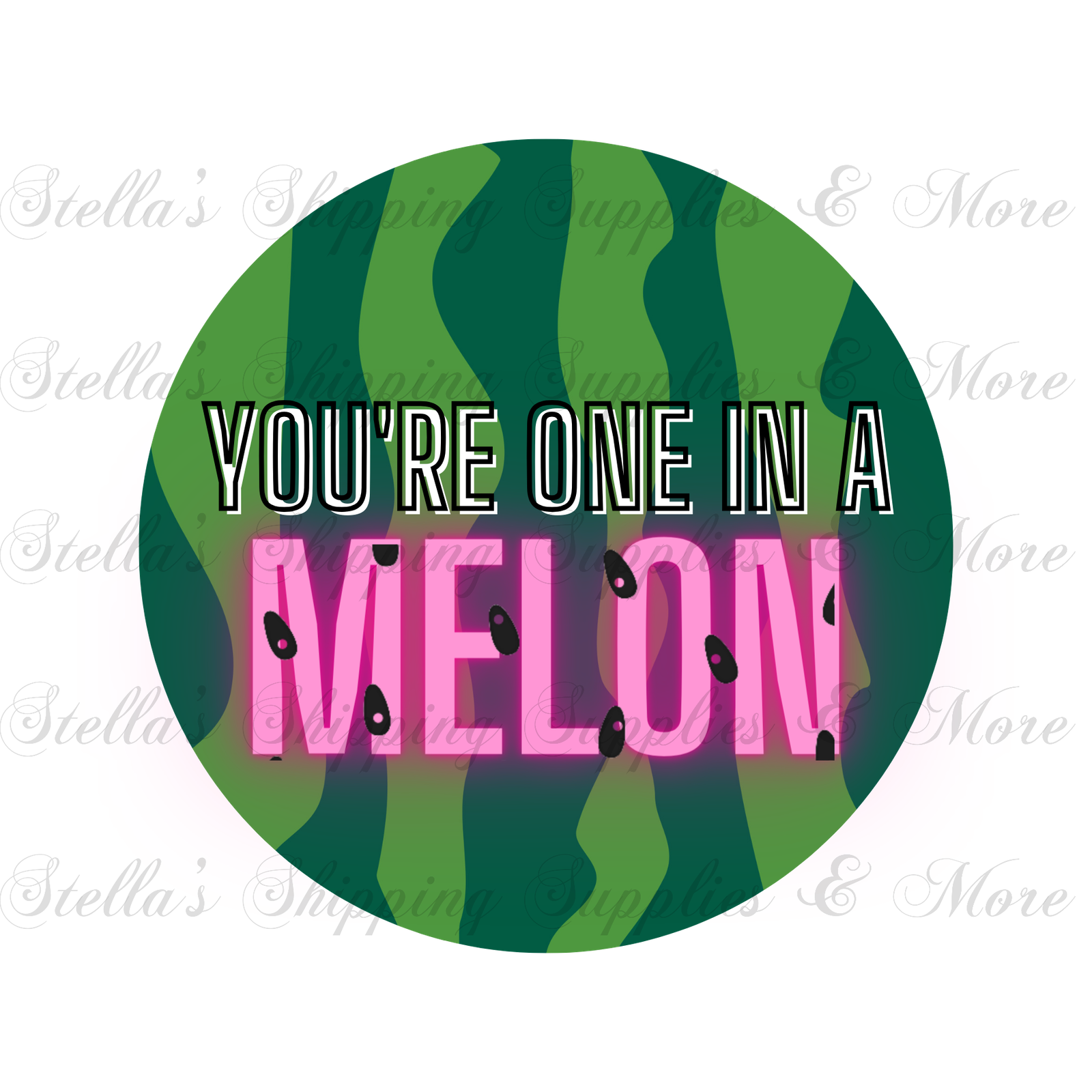 Melona Sticker Melon Sticker – Stella's Shipping Supplies & More!
