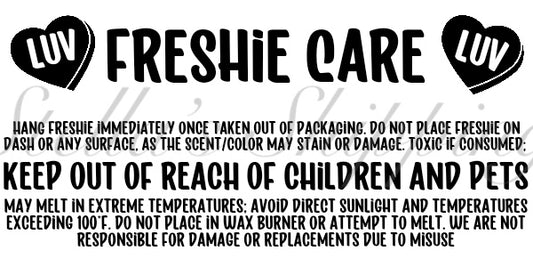 Luv Freshie Care Thermal Stickers