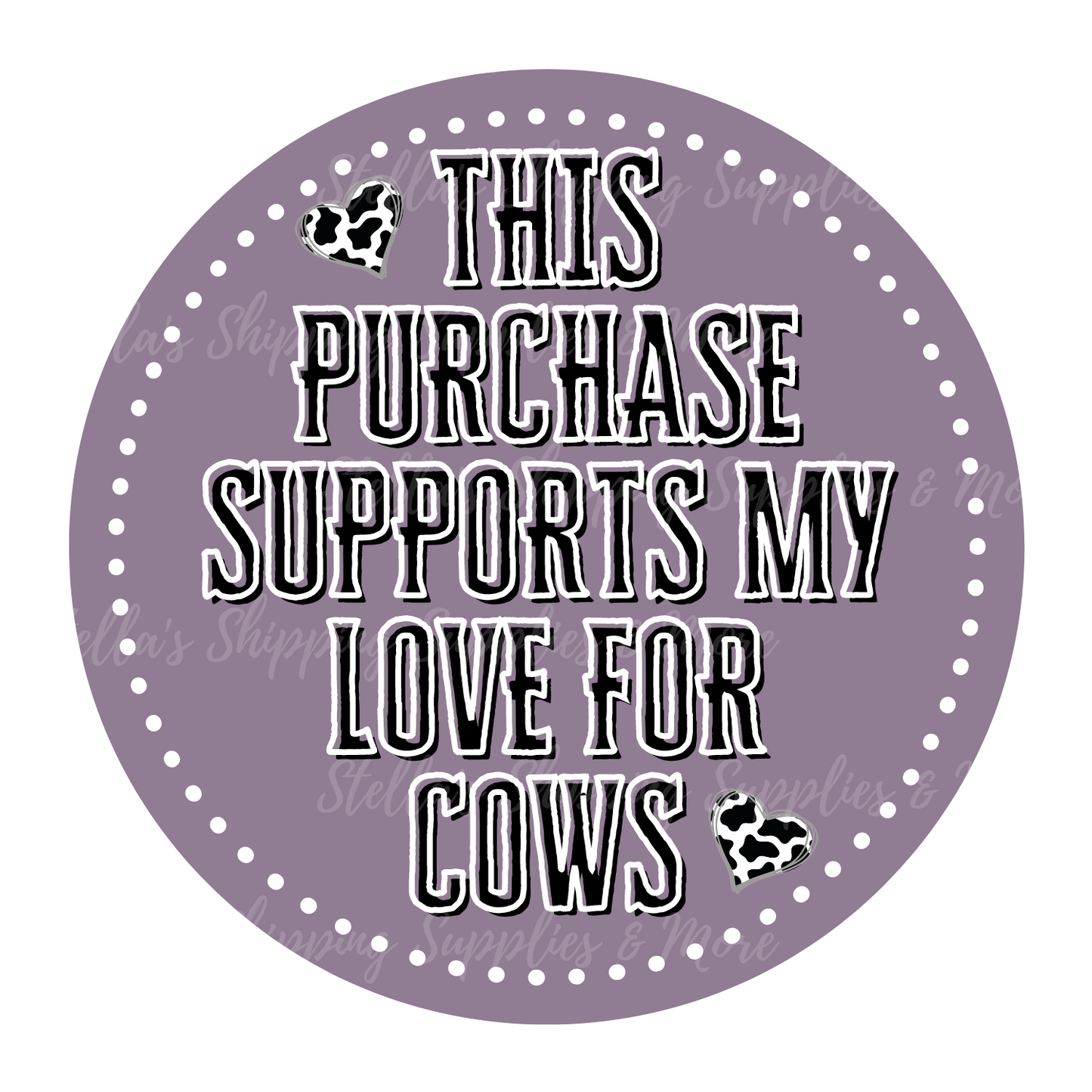 Cow Support Sticker