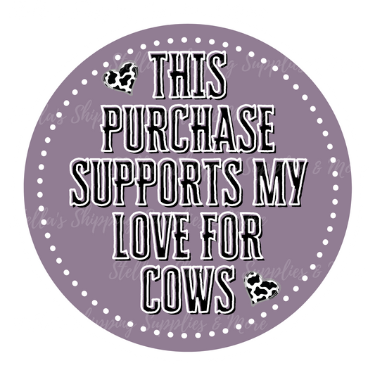 Cow Support Sticker