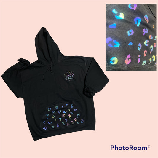 Holographic Leopard Mono Hoodie