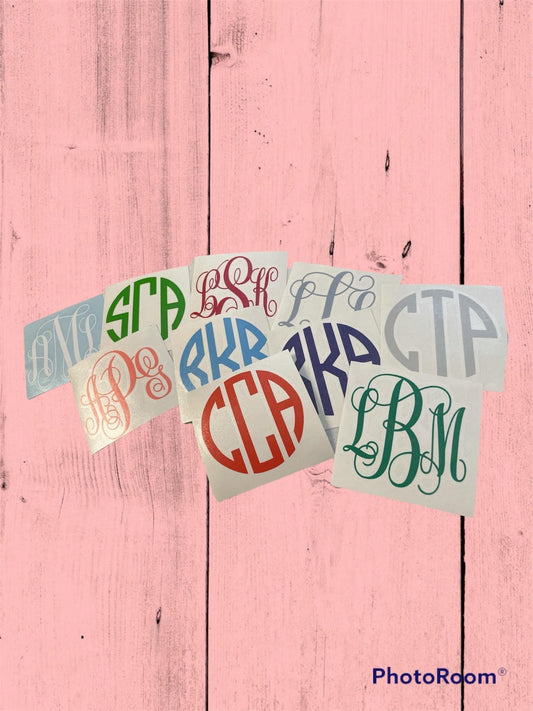 3” Monogram Decal