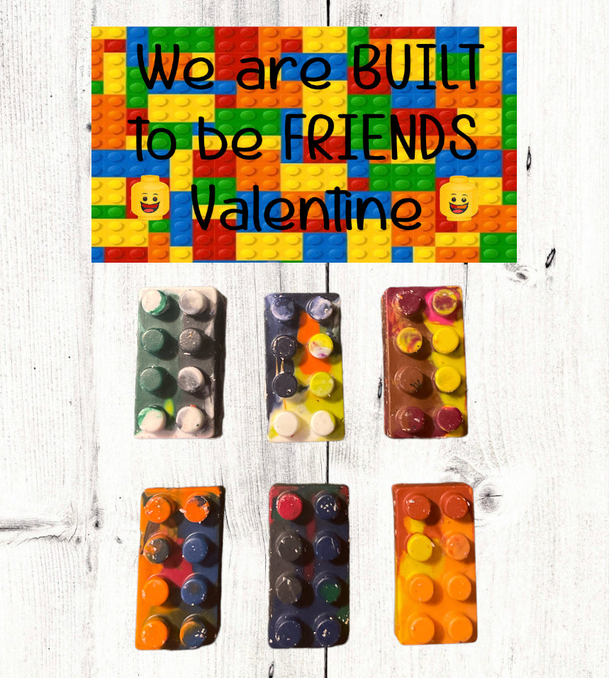 Vday Building Brick Crayon Set