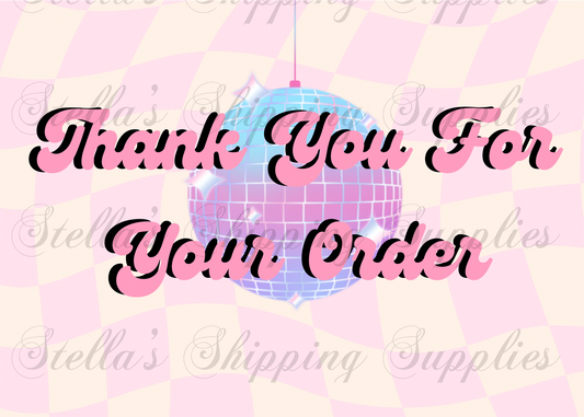 TY For Your Order Cards