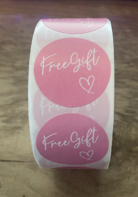 Pink Free Gift Stickers