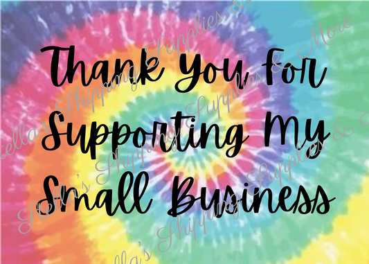 Tie Dye Small Biz TY Cards