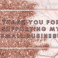 Rose Gold Glitter Cards