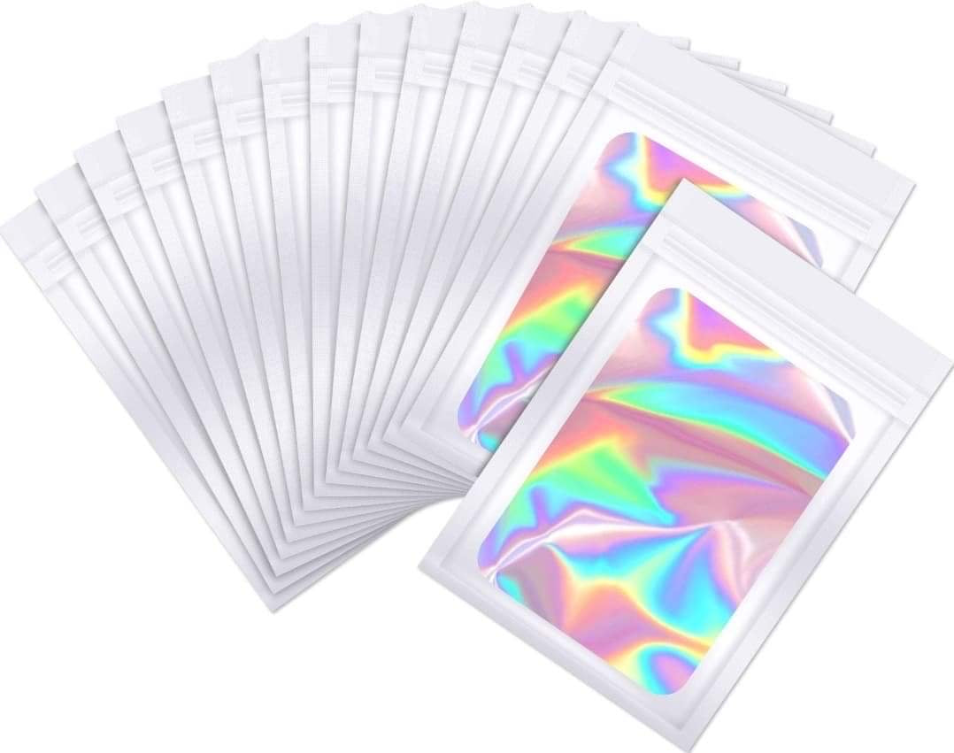 4x5.75” White Holo Resealable Bag