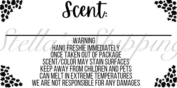 Cow Freshie Scent Thermal Stickers