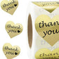Gold Heart TY Stickers