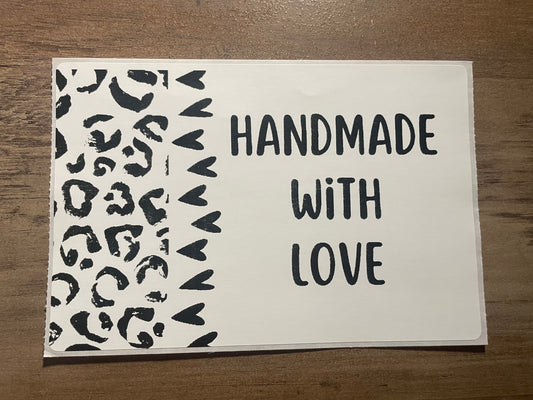 4x6 Handmade With Love Thermal Sticker