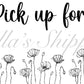 Simple Flower Pickup Thermal Stickers