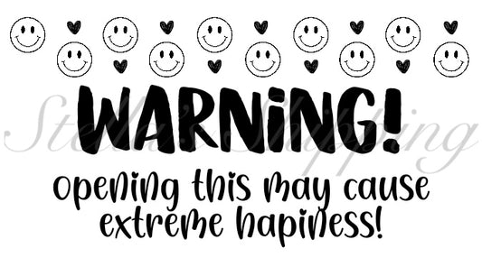 Happiness Warning Thermal Stickers