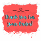 TY For Your Order Digital/Sticker