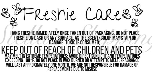 Bee Freshie Care Thermal Stickers