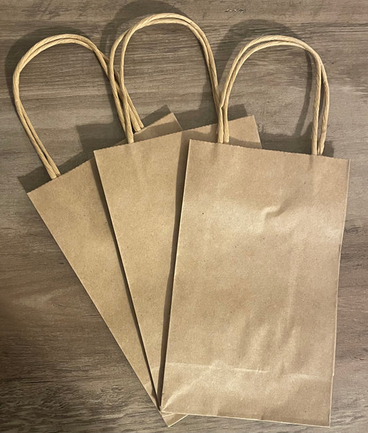 Brown 5.25x8.44x3 Kraft Bags