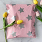 10x13 Pink & Silver Stars